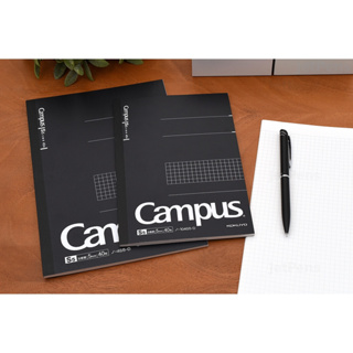 Campus Notebook Grid ปกสีดำ (ลิขสิทธิ์แท้ จากญี่ปุ่น) มีให้เลือก 3 ขนาด (A5/B5/A4)
