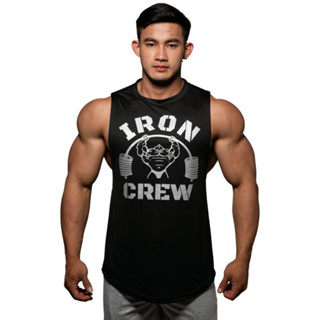 IRON CREW เสื้อแขนกุดเว้าแขนกว้าง Drop Arm Sleeveless Muscle Shirt