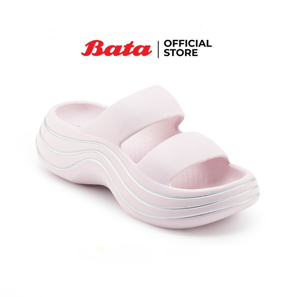 Bata บาจา รองเท้าเล่นสงกรานต์ รองเท้าลำลองแบบสวม เสริมส้นสูง 1 นิ้ว สีชมพู สำหรับผู้หญิง รุ่น OLGA รหัส 5618541