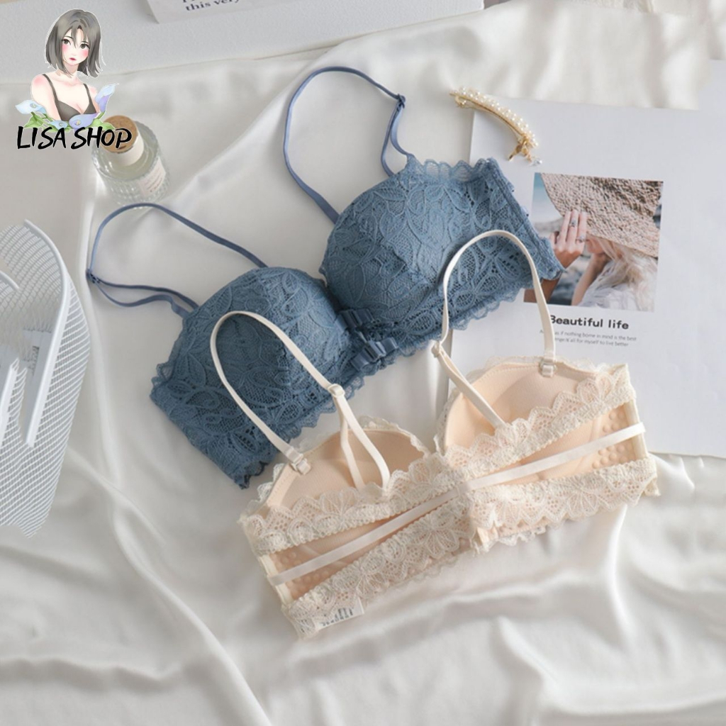 บราไร้โครง เสื้อชั้นในตะขอหน้า ฟองน้ำในตัว ไม่มีโครงเหล็ก (ขายแยกชิ้น) E45