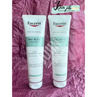 (สินค้าพร้อมส่ง exp 12/2025)Eucerin pro acne cleansing foam 150 g