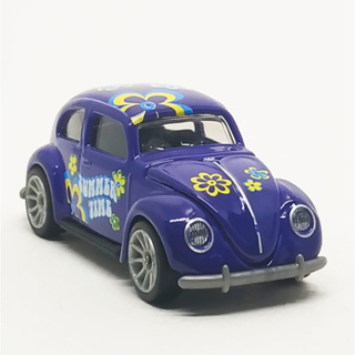 Majorette Volkswagen Beetle Vintage - Summer Time Deluxe Dark Purple ล้อ RT5UG Scale 1/64 (8cm) ไม่มี package