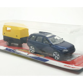 Majorette Volvo XC90 + Horse Trailer - Dark Blue ล้อ 5FS Scale 1/61 (8cm) Kabaya package (สีแดง)