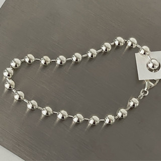 (bracelet) : BUBBLE BALL 5MM  bracelet silver925 / สร้อยข้อมือเงินแท้ สร้อยข้อมือเม็ดบอลเงินแท้ ขนาด5mm YOUR WISHLIST