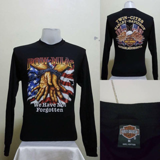 เสื้อแขนยาวฮาเลย์ (harley davidson)  ป้ายฮาเลย์ ผ้าCotton 💯 ( ลายที่ L025 - L036 )