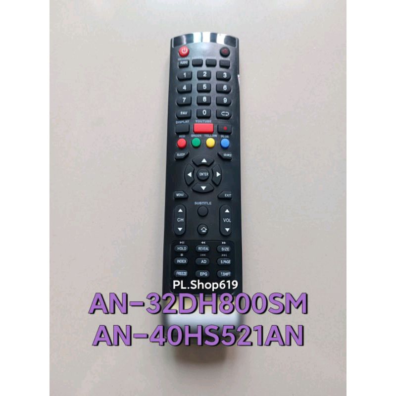 (ของใหม่/พร้อมส่ง) รีโมททีวี รุ่น 32DH800SM / 40HS521AN และอื่นๆ ที่มีปุ่ม YouTube สีแดงตรงกลาง