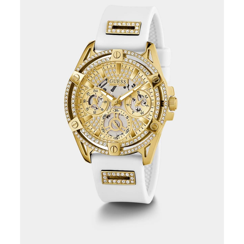 นาฬิกา Guess Watch ของแท้ รุ่น Queen สีทอง-ขาว (GW0536L2)