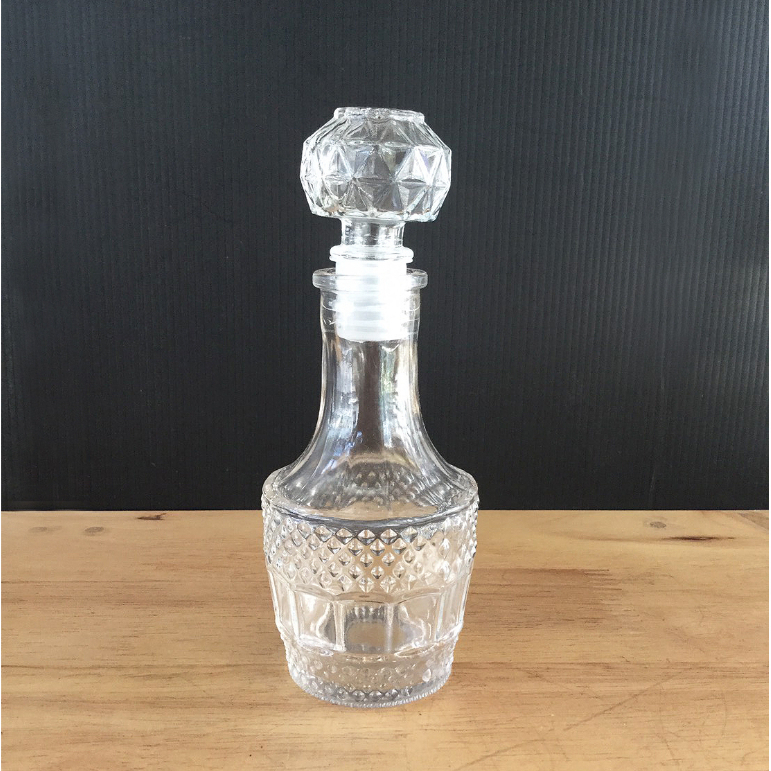 GLASS HUB -  HL BOTTLE 902-125ml. - ขวด ขวดแก้ว ขวดแก้วลายคริสตัล เจียระไน แฮนด์เมด สำหรับใส่เครื่องดื่ม วิสกี้