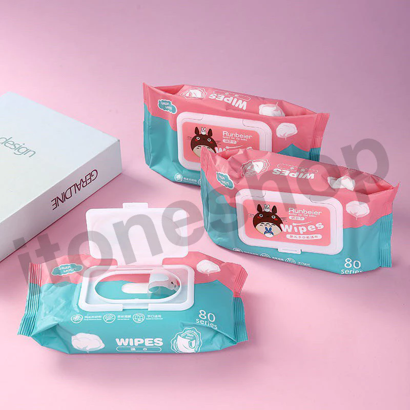 ทิชชู่เปียก กระดาษทิชชู่เปียก ทิชชู่กระดาษเปียก Wipes 1ห่อ 80 แผ่น สินค้าพร้อมส่งในไทย
