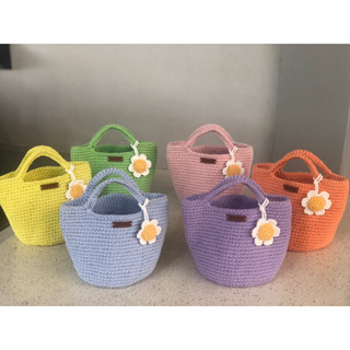 กระเป๋าถักโครเชต์ mini bucket bag