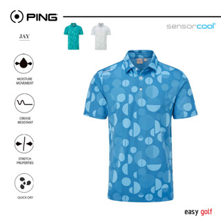 PING JAY  POLO  JACQUARD PING MENS POLO เสื้อกอล์ฟผู้ชาย  เสื้อกีฬากอล์ฟผู้ชาย  เสื้อกีฬาผู้ชาย