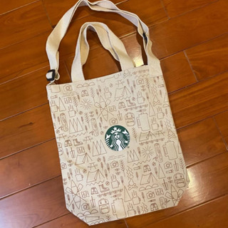 [NEW] กระเป๋าผ้า ถุงผ้าสตาร์บัค STARBUCKS ปรับสายสะพายได้