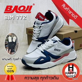 🚚ส่งเร็ว🚛ส่งด่วน🧦🆓แถมฟรี!!!ถุงเท้าข้อสั้น1คู่👟รองเท้าผ้าใบชาย BAOJI รุ่น BJM772 URBAN SOCIETY