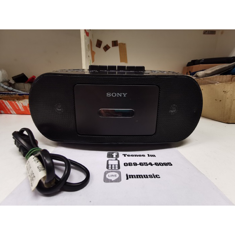 SONY CFD-S50 [220V] เครื่องเล่นเทป+CD,MP3+AUX in+วิทยุ ใช้งานเต็มระบบ[ต่อโทรศัพท์ได้] [ฟรีสายไฟ]