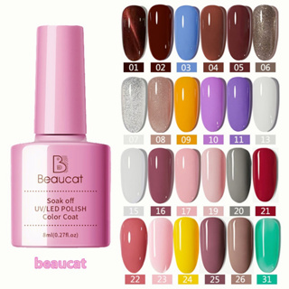 ยาทาเล็บเจล สีเจลทาเล็บ 8 ML UV/led สีทาเล็บเจล เนื้อสีแน่นราคาประหยัด ติดทนนานต้องใช้เครื่องอบ (พร้อมส่งจากประเทศไทย)