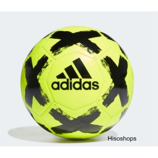 ADIDAS ลูกฟุตบอล STARLANCER CLUB SOLAR YELLOW / BLACK ลิขสิทธิ์ของแท้จาก SHOP ลูกฟุตบอลสุดทนทานสำหรับเตะเล่น