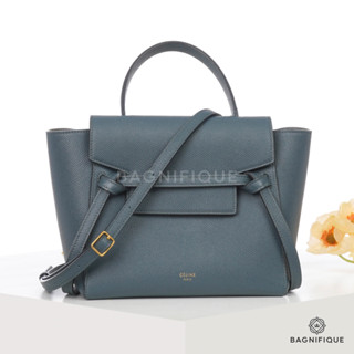 CELINE BELT BAG NANO BLUE NAVY CALF GHW