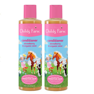 [แพ็คคู่] ชายด์ ฟาร์ม ครีมนวดผม 250 มล. (Childs Farm conditioner, strawberry &amp; organic mint 250ml)