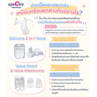 Spectra Silicone Valve วาล์วปากเป็ด สำหรับกรวยปั๊มนม Spectra สินค้าแท้ศูนย์ไทย 1 แพ็ค