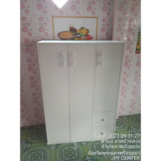 ตู้เสื้อผ้าเด็กสามประตูดั๊บเบิลลิ้นชักดั๊บเบิลราวกด