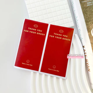 [พร้อมส่ง🇹🇭] สติ๊กเกอร์ "THANK YOU FOR YOUR ORDER" (แพค50ดวง)