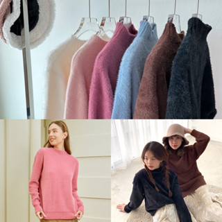 ใหม่⚡️#พร้อมส่ง puffy mink sweater เสื้อสเวตเตอร์ขนมิ้ง นุ่มมากกก