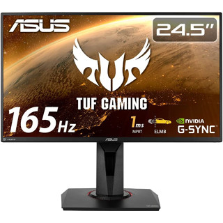 ASUS TUF Gaming VG259QR 24.5” Gaming Monitor-1080P Full HD, 165Hz (Supports 144Hz), Extreme Low Motion Blur, G-SYNC Compatible ready, Eye Care, DisplayPort HDMI, Shadow Boost, Height Adjustable, Black