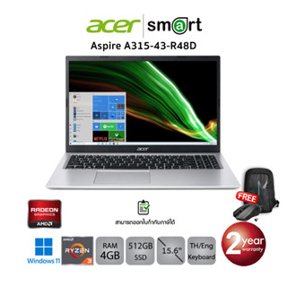 Acer Aspire A315-43-R48D (NXK7UST002) Ryzen3 5300U/4GB/512GB SSD/AMD Radeon Graphics/15.6"FHD/Win11 Home/Pure Silver