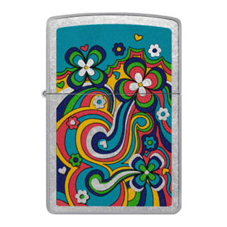 Zippo ไฟแช็กรุ่น 48579 Flower Power Design ของแท้ รับประกันตลอดชีวิต นำเข้าและจำหน่ายโดยตัวแทนจำหน่าย