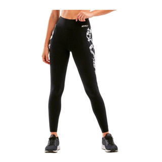 2XU FITNESS HI RISE COMP TIGHTS  BLK/TEC Size S : กางเกงรัดกล้ามสำหรับออกกำลังกาย เอวสูง