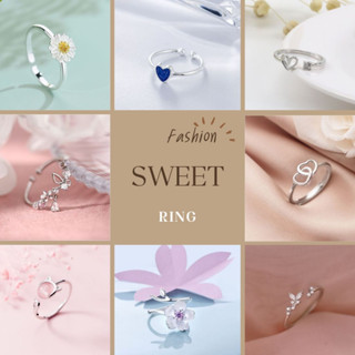 แหวนแฟชั่น Sweet ring สวย ดี และถูก เรียบง่าย ใส่สบาย สุดคุ้ม สามารถปรับขนาดได้