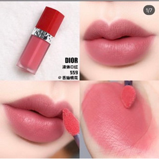 แท้ทั้งร้าน !! ลิปดิออร์ของแท้ ราคาถูก สีหายาก DIOR ROUGE ULTRA CARE LIQUID สี 559 ขนาดปกติ #NO BOX