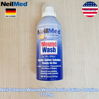 NeilMed® Neil Cleanse Wound Wash Sterile Saline Solution Spray 177.5 g สเปรย์น้ำเกลือฉีดล้างแผล