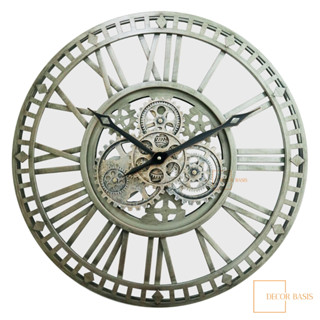 DECORATIVE GEAR WALL CLOCK นาฬิกาตกแต่งบ้าน นาฬิกาแขวน นาฬิกาฟันเฟืองหมุน นาฬิกาฟันเฟือง GEAR wall clock