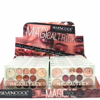 6615 พาเลตเเต่งตา Magical trick 13 สี ที่ทาตา พาเลตอาเเชโดว์  พาเลตชิมเมอร์ ชุดเเต่งหน้าเเบบพกพา สีสดใส  พร้อมแปรง