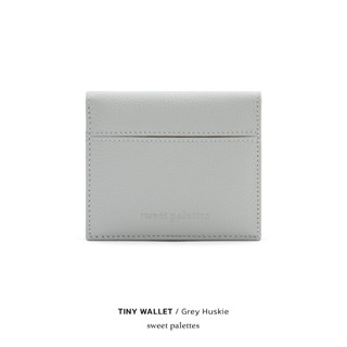 Sweet Palettes กระเป๋าหนังแท้ Tiny Wallet Grey Huskie