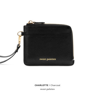 Sweet Palettes กระเป๋าหนังแท้ Charlotte Pouch Charcoal