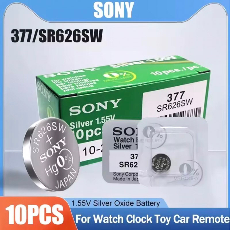 377 sr626sw battery for watches SONY ถ่าน นาฬิกา แบตเตอรี่