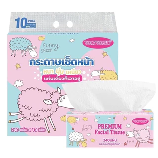 ทิชชู่แบบยาว (1ห่อ240เเผ่น) หนา 3 ชั้น สินค้าพร้อมส่งในไทย