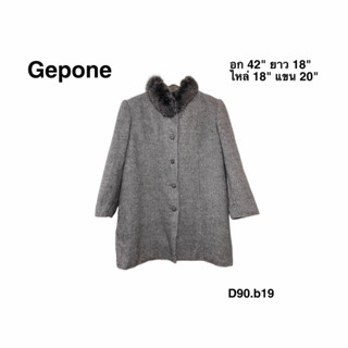 gepone coat เสื้อโค้ทกันหนาวติดลบ ป้ายทอง ซับในแน่น อก 42 ยาว 30 D90.b19