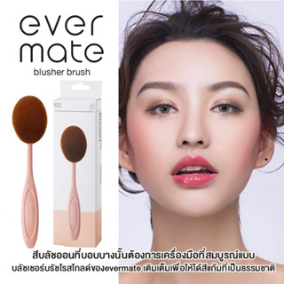 evermate blusher brush แปรงฟองน้ำเกลี่ยแป้งแต่งหน้า ขนาดพกพา