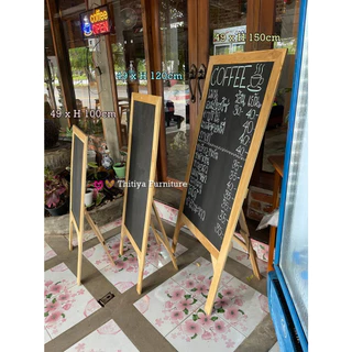กระดานดำพร้อมขาตั้ง ป้ายเมนู ป้ายแนะนำ ป้ายกระดาน แบล็คบอร์ด กระดานเมนู กระดานเขียนลบได้ กระดานร้านอาหาร