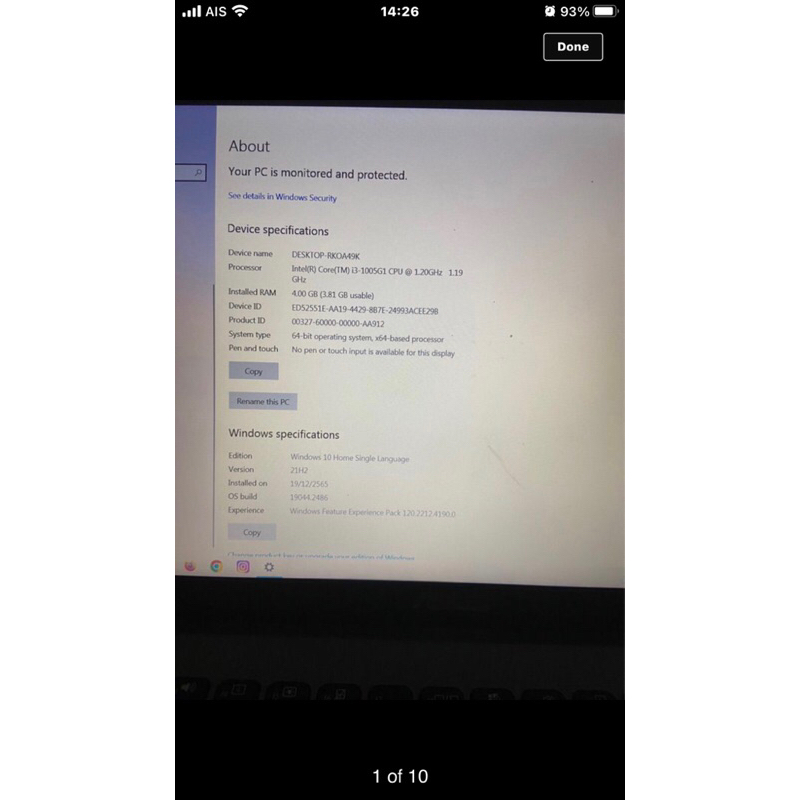 asus  Intel Core i3-1005G1 (1.20 GHz, 4 MB L3 Cache up to 3.40 Ghz)