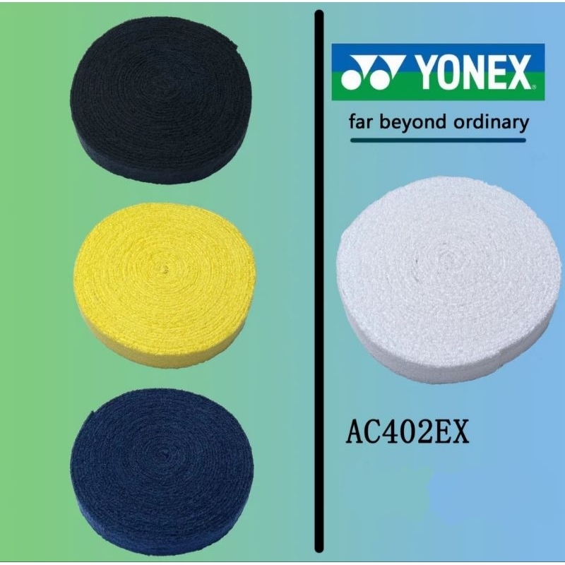 🛒(พร้อมส่ง) YONEX รุ่น AC402EX30 (แบบม้วนใหญ่) กริ๊ปพันด้ามแบบผ้า Made in Taiwan 🇹🇼  สินคัารับประกัน