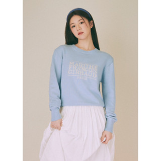 ✨🇰🇷Marithe francois girbaud CLASSIC LOGO KNIT PULLOVER sky blue🤍🇰🇷