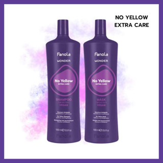 [เซ็ตคู่สุดคุ้ม 1000 ml.] แชมพู&amp;มาส์ค FANOLA (No Yellow) สำหรับผมสีเทาประกายหม่น บำรุงผมผ่านเคมี ไม่ทำร้ายสีผม