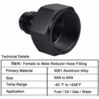 ข้อต่อลดFitting ( AN8-AN6) ราคาต่อ1ชิ้น (สินค้าส่งในไทยรวดเร็ว)