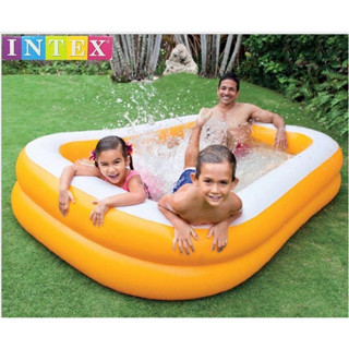 Intex 57181 สระว่ายน้ำเป่าลม ขนาด 229x147x46cm เล่นได้ 2-3 คนเหมาะสำหรับใส่น้ำเล่น หรือ จะใส่ลูกบอลเพื่อทำเป็นบ่อบ