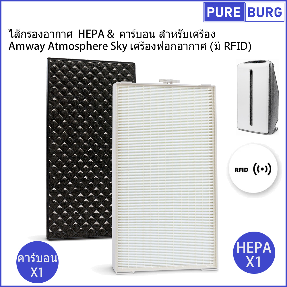 Amway Atmosphere Sky 120539T เครื่องฟอกอากาศ แทนที่ (มี RFID)ไส้กรองอากาศ HEPA สำหรับเครื่อง