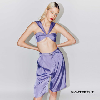 VICKTEERUT Polyester Gabardine Bra Top เสื้อบรา ผ้ากาบาร์ดีน